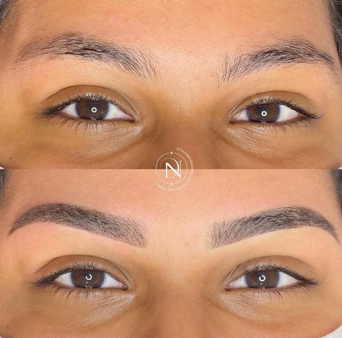 Antes e depois sobrancelhas